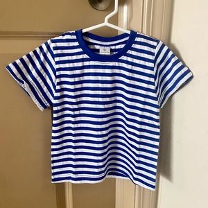 Airvid Unisex Blue & White Striped T-shirt